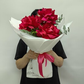 Цветы букет французская роза х 3