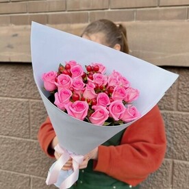 Букет Розовые бусы, размер S
