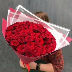 Букет из 41 красной розы