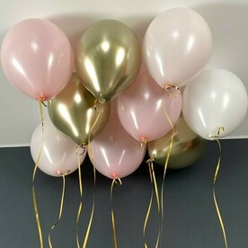 Набор шаров с гелием Розово - золотые шары, шары с гелием, шары на праздник