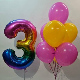 Набор шаров с гелием Градиент, шары с гелием, шары на день рождения