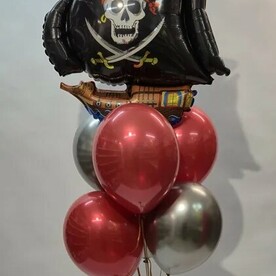 Набор шаров для пирата, шары с гелием, шары на день рождения