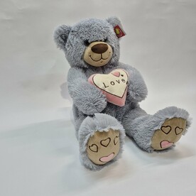 Мягкая игрушка Медведь Сердечкин серый