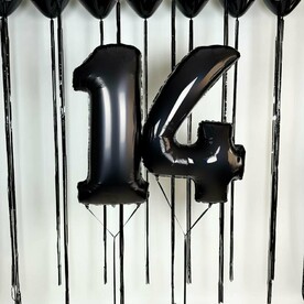 Набор шаров цифры 14 и шары под потолок, шары с гелием, шары на день рождения