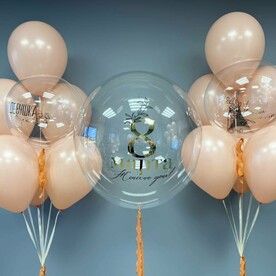 Набор шаров прозрачных, шары с гелием, шары на праздник