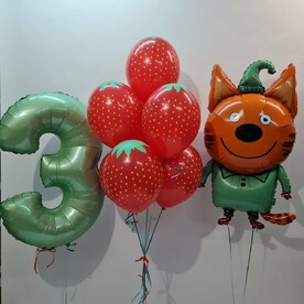 Набор шаров Три Кота, шары с гелием, шары на день рождения