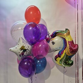 Набор шаров с единорогом, шары с гелием, шары на праздник