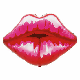 Шар (30''/76 см) Фигура, Губы, Красный