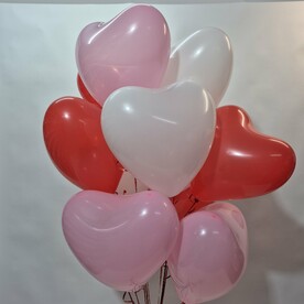 Набор латексных сердец, шары с гелием, шары на праздник