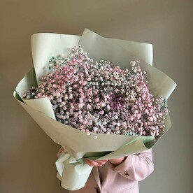 Букет из радужной гипсофила