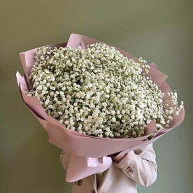Букет из белоснежных гипсофил