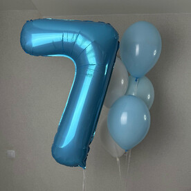Любая цифра и связка из 5 шаров, Гелиевые шары, Воздушные шарики