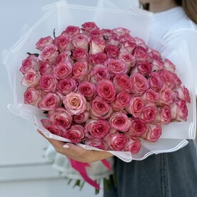 Букет из 51 розы 60 см (Джумилия)