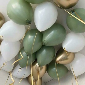 Шары под потолок 20 шт: золото, белые и эвкалипт