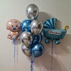 Воздушные шары на выписку мальчика