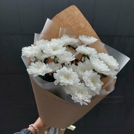 Хризантема кустовая в модной упаковке