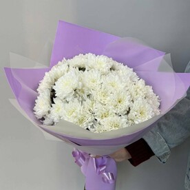 Монобукет из кустовых хризантем