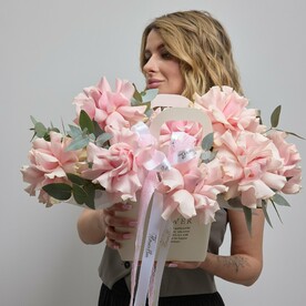 Сумочка с розовой французской розой (044)