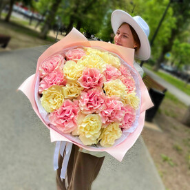 Букет из 21 французской розы