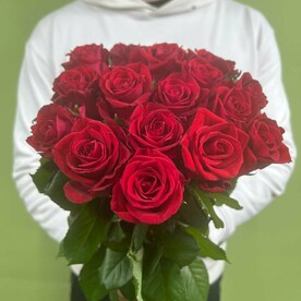 Красные розы 17 50см
