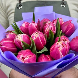 Букет тюльпаны пионовидные 15