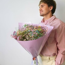 Букет из цветной гипсофилы 7 шт