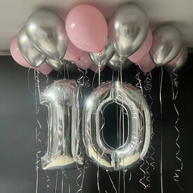 Шары для девочки - Серебряные ноты