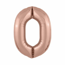 Шар Цифра 0 - Розовое золото