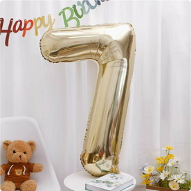 Шар Цифра 7 -Белое золото