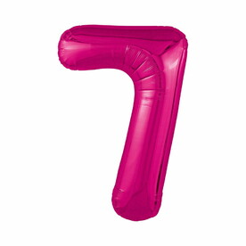 Шар Цифра 7 - Фуксия