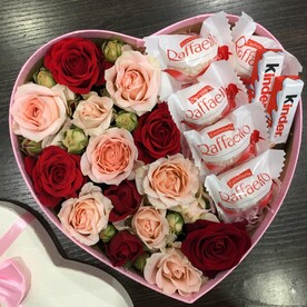 Сердце с розочками