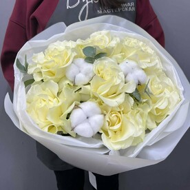 Роза вывернутая с хлопком