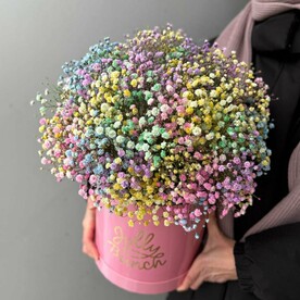 Композиция из радужной гипсофилы