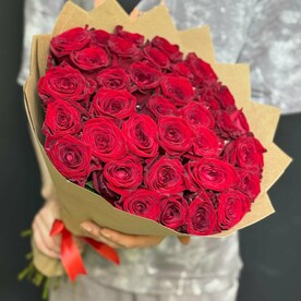 Букет из красных роз 39 шт (50 см)
