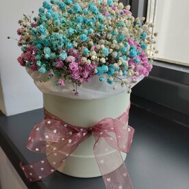 РАДУЖНОЕ ВОЗДУШНОЕ ОБЛАЧКО ИЗ ГИПСОФИЛЫ