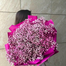 WOW букет розовой гипсофилы