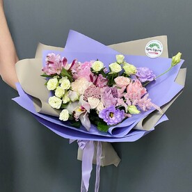 Букет "Глори" с эустомой