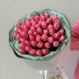 51 розовый тюльпан любимой