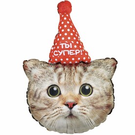 Воздушный шар фигура кот Ты супер