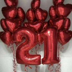 Красные сердца ♥️ с цифрами