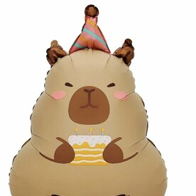 Воздушный шар капибара с тортиком