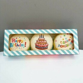 Набор макарун с Днем Рождения 3шт
