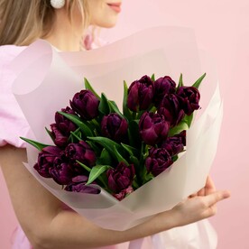 Тюльпаны пионовидные фиолетовые 15 шт