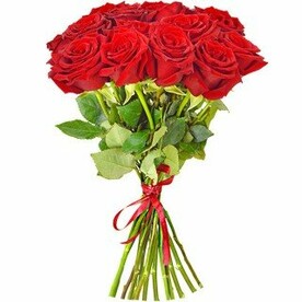 Букет из 15 красных роз 70 см