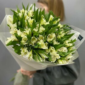 Букет Белых альстромерий