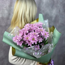 Монобукет из кустовой хризантемы