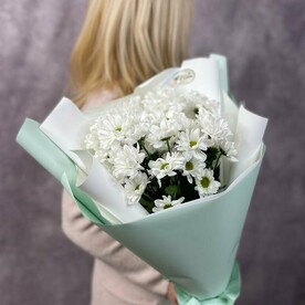 Монобукет из кустовой хризантемы