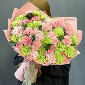 Букет из 51 диантуса микс