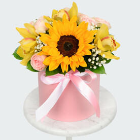 Букет в коробке Закат для двоих