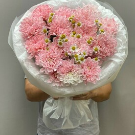 «Розовая симфония» букет размер S (30-55см)